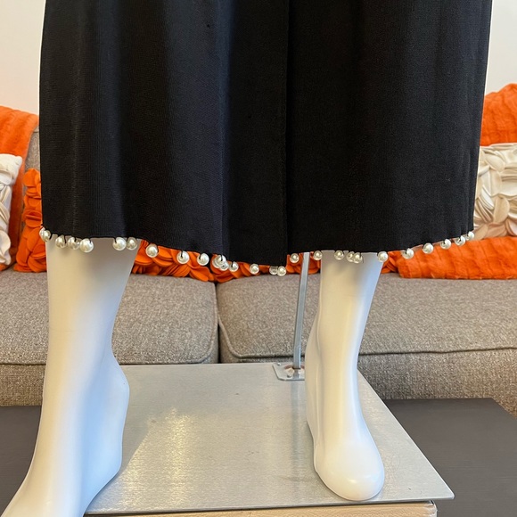 ❣️🆕Zara Knit Black Cropped Pants with Pearl Detail❣️ - Picture 4 of 11